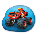 kussen auto jongens 37 cm polyester blauw/rood