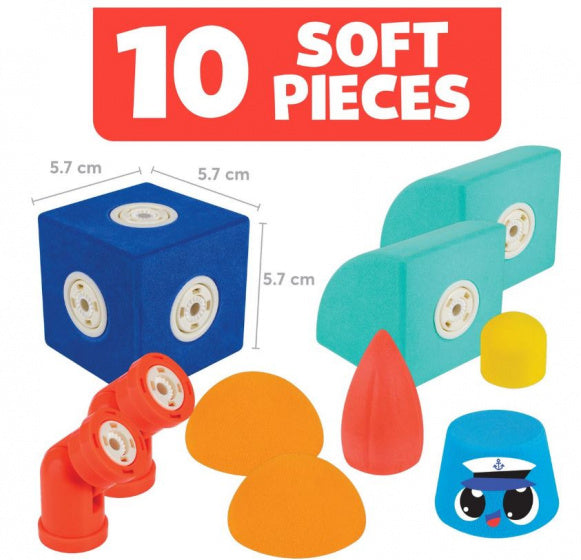 Blockaroo Magnetische Foam Blokken Boot Box, 10dlg.