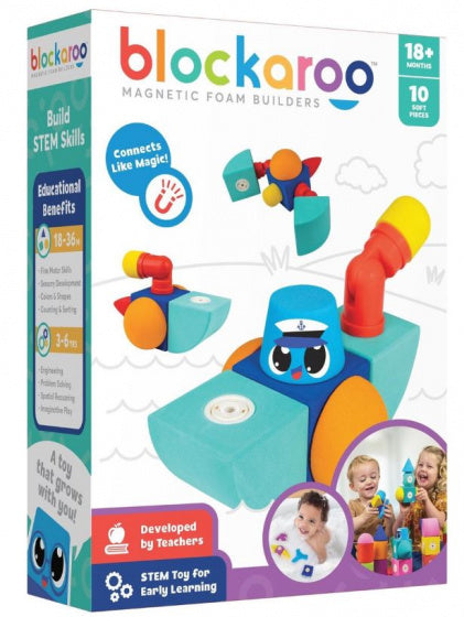 Blockaroo Magnetische Foam Blokken Boot Box, 10dlg.