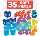 Blockaroo Magnetische Foam Blokken Kasteel Box, 35dlg.