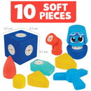 Blockaroo Magnetische Foam Blokken Vliegtuig Box, 10dlg.