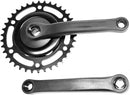 crankset 38T 170 mm staal zwart