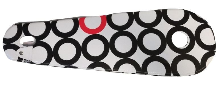 kettingkast lakdoek 28 inch 68,5 x 22 cm wit/zwart