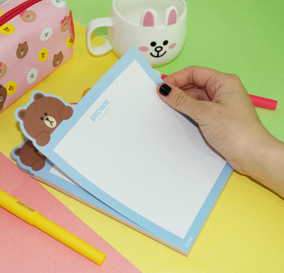 deskpad Linefriends 46 papier blauw