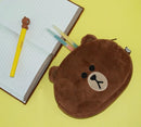 etui Linefriends 22 cm pluche bruin