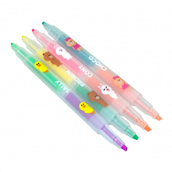 highlighters Line Friends 4-delig