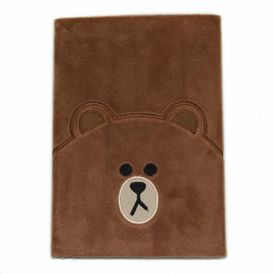 Notitieboek Linefriends A5 pluche bruin