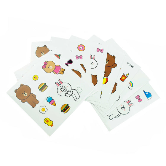 Stickers Linefriends roze 8-delig