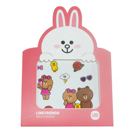 Stickers Linefriends roze 8-delig