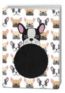 notitieboek Happy Zoo hond A5 wit/zwart