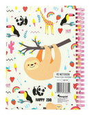notitieboek Happy Zoo panda A5 roze