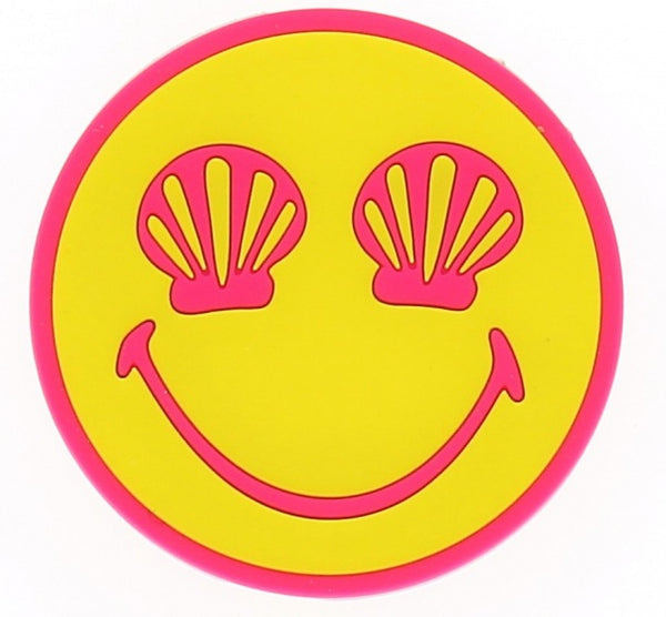 Memoblok Smiley 8,5 cm geel/roze