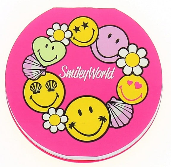 Memoblok Smiley 8,5 cm geel/roze