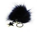 sleutelhanger fluffy 5 cm zwart