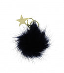 sleutelhanger fluffy 5 cm zwart