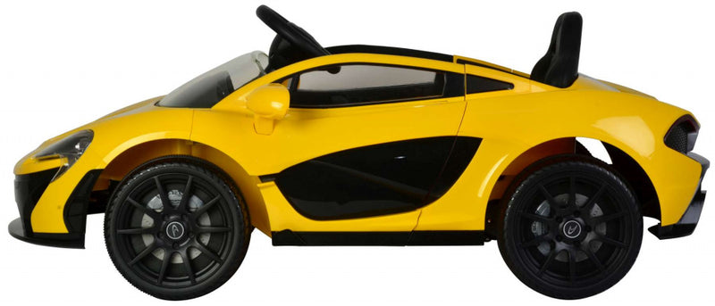 P1 accuvoertuig met afstandsbediening 12V geel