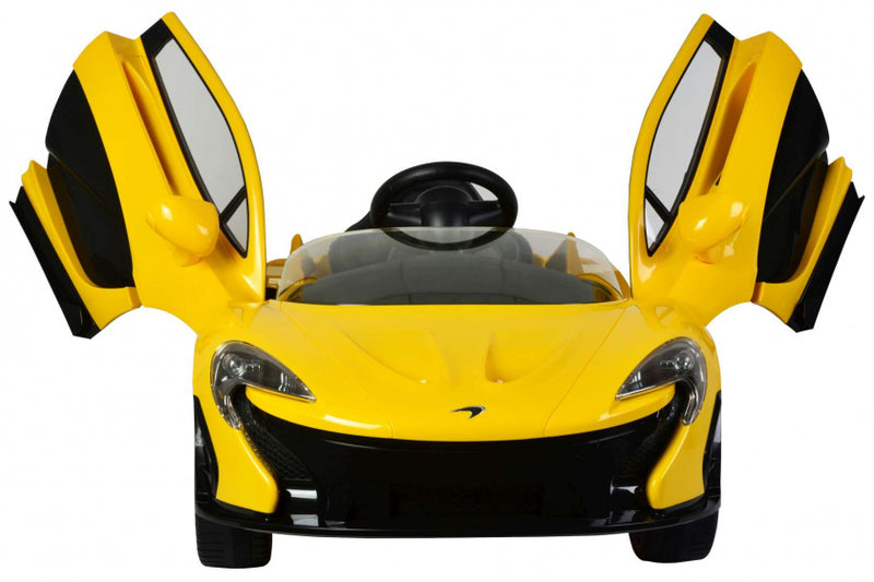 P1 accuvoertuig met afstandsbediening 12V geel