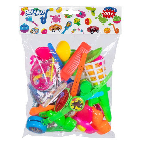 Feestzak assortiment van 40 speelgoed