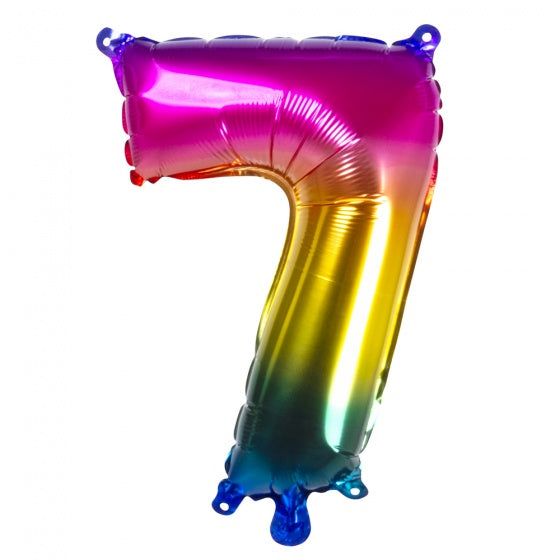 Folieballon 7 regenboog 21987