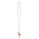 ketting Flamingo dames 30 cm zilver/roze