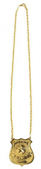 ketting Police unisex 25-30 cm goud
