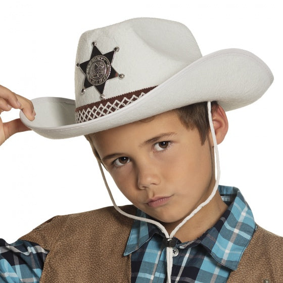 Hoed Sheriff Junior Wit