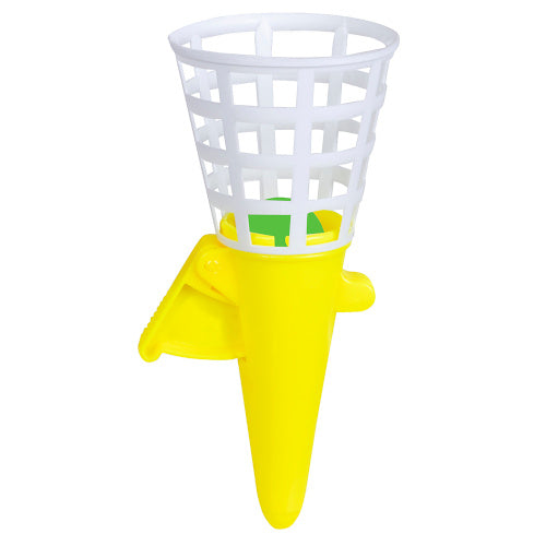 klik- en vangspel 12 cm junior geel/oranje/wit 2 stuks