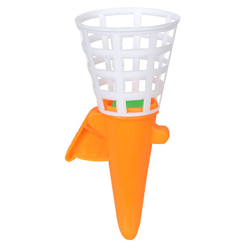 klik- en vangspel 12 cm junior geel/oranje/wit 2 stuks
