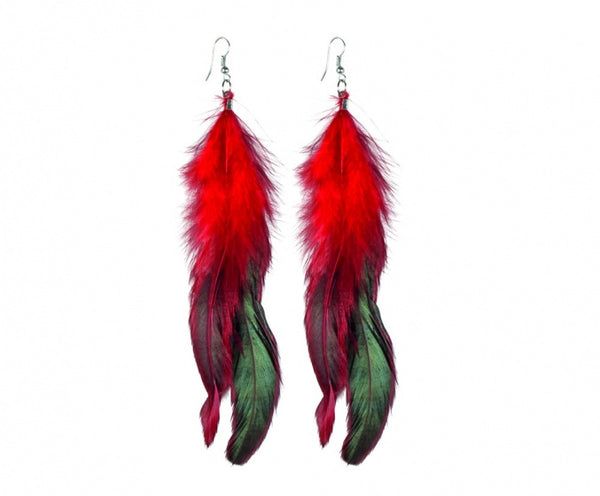 oorbellen indianen rood