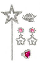 prinsessenset zilver/roze 4-delig