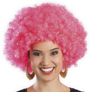 Pruik Afro Roze Volwassen