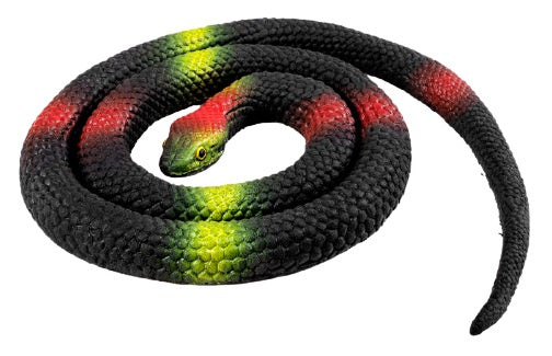 python junior 75 cm rubber zwart/groen/rood