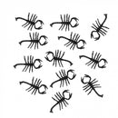 schorpioenen 7 x 4 cm PVC zwart 12 stuks