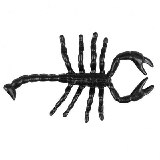 schorpioenen 7 x 4 cm PVC zwart 12 stuks