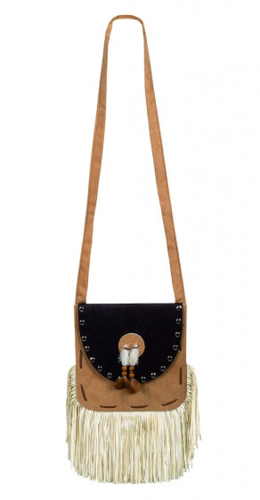 schoudertas indianen bruin 19 cm