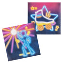 servetten 'Disco fever' junior 33x33 cm papier 12 stuks