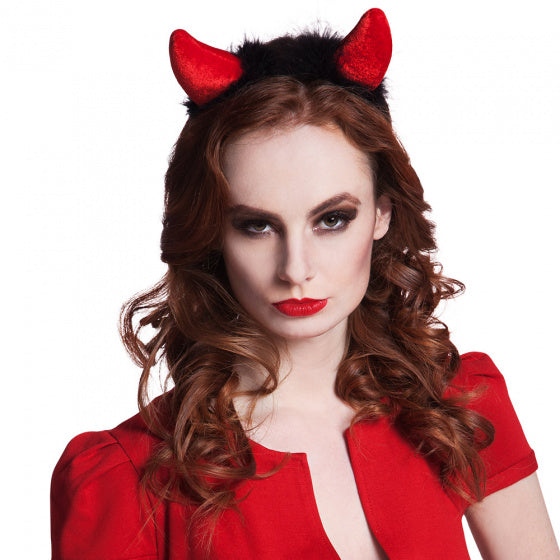 Halloween Tiara met Duivelhoorntjes
