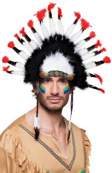 Indianentooi zwart/wit/rood 44138