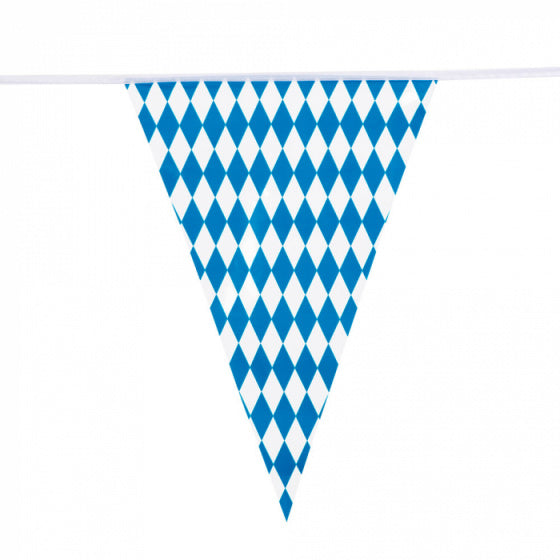 reuzenvlaggenlijn 8 meter polyethyleen wit/blauw