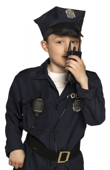 walkie talkies Politie junior zwart 2-delig