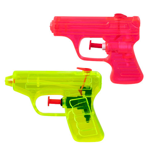 waterpistolen 7,5 x 10 cm rood/geel 2 stuks