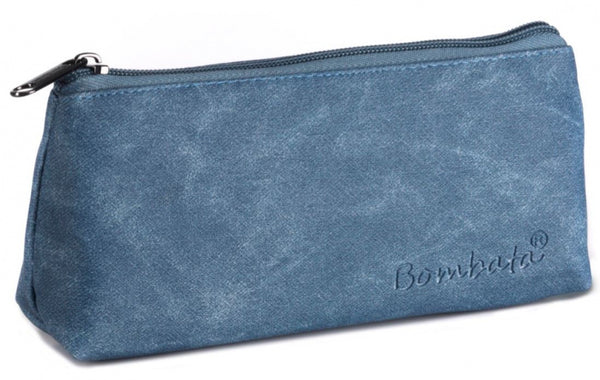 etui Evolution driehoekig 20 cm kunstleer jeansblauw