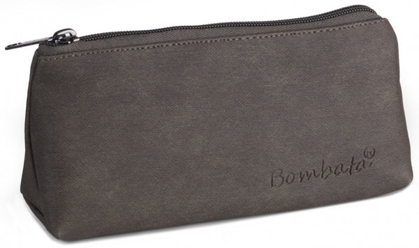 etui Denim Triangle 20 x 10 cm kunstleer donkerbruin