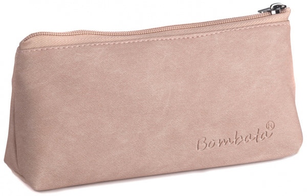 etui Denim Triangle 20 x 10 cm kunstleer roze