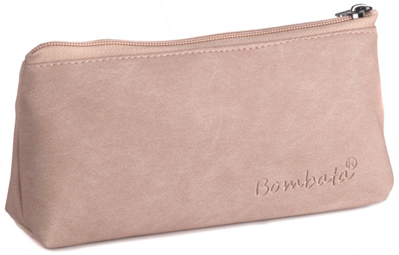 etui Denim Triangle 20 x 10 cm kunstleer roze