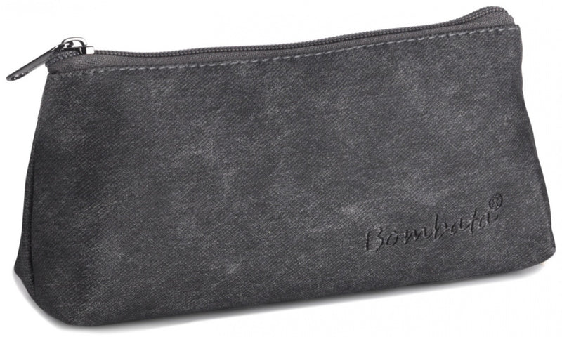 etui Denim Triangle 20 x 10 cm kunstleer zwart