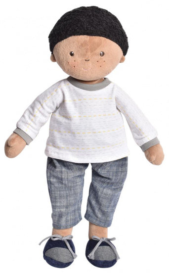 knuffelpop Jayden 42 cm katoen/pluche lichtbruin