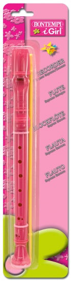 blokfluit Sopraan 33 cm roze