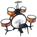 drumset junior 70 x 40 x 80 cm wit/oranje 9-delig