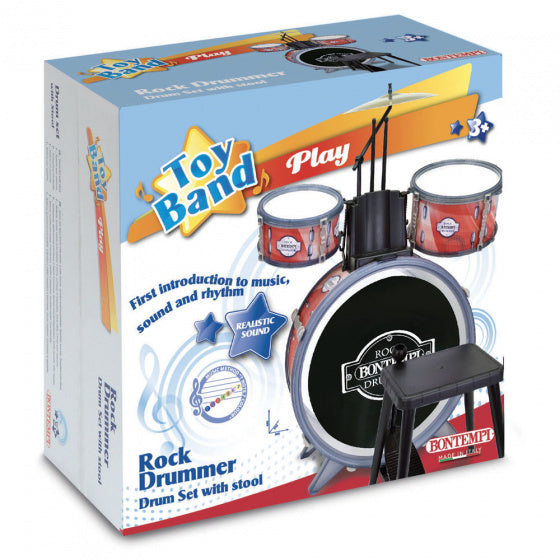 drumstel junior 68 cm rood/zwart 8-delig